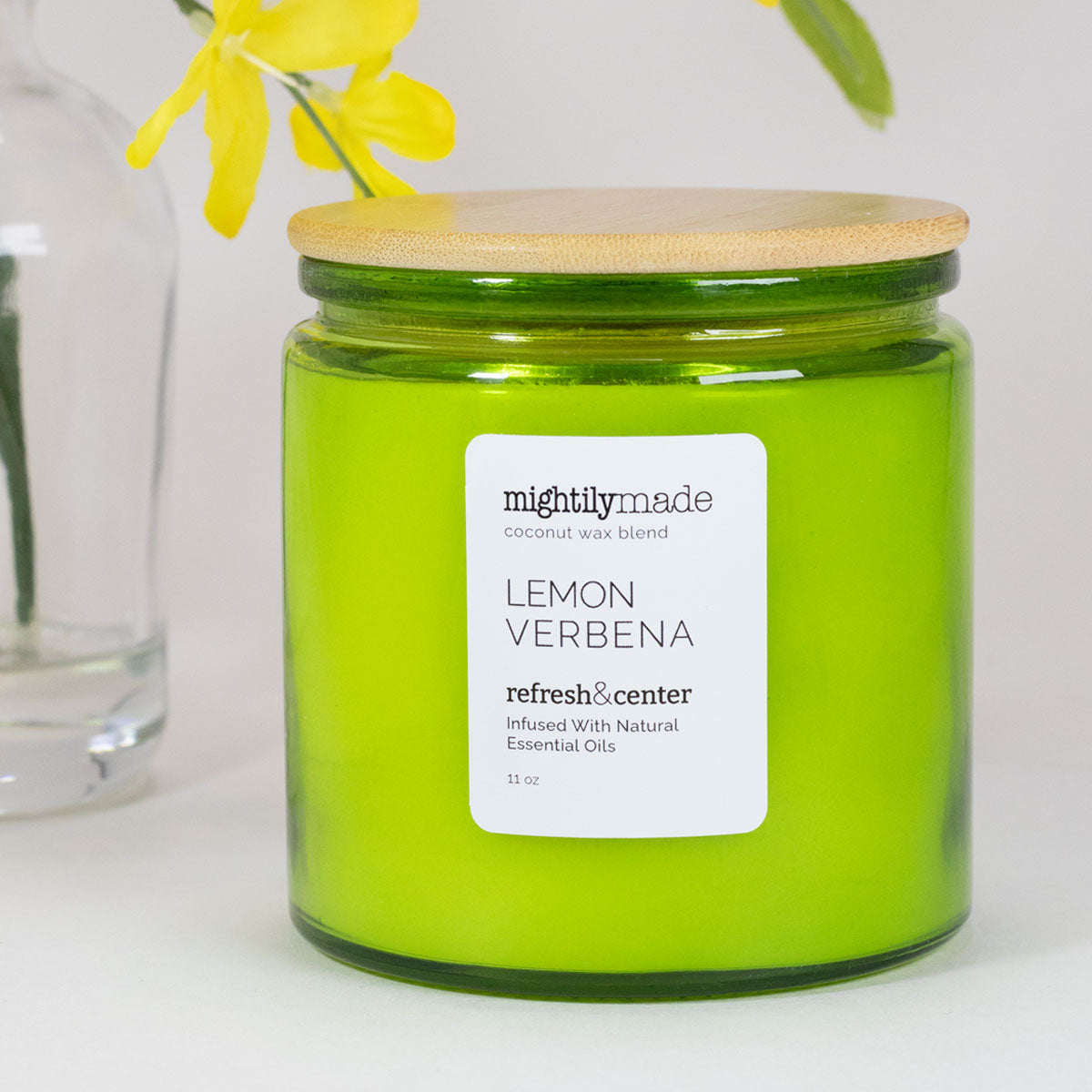 Lemon Verbena Scented Candle With Decor