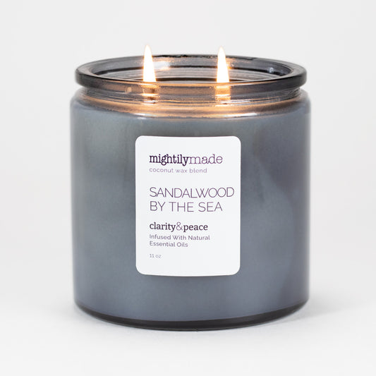 Sandalwood By the Sea Candle Lit